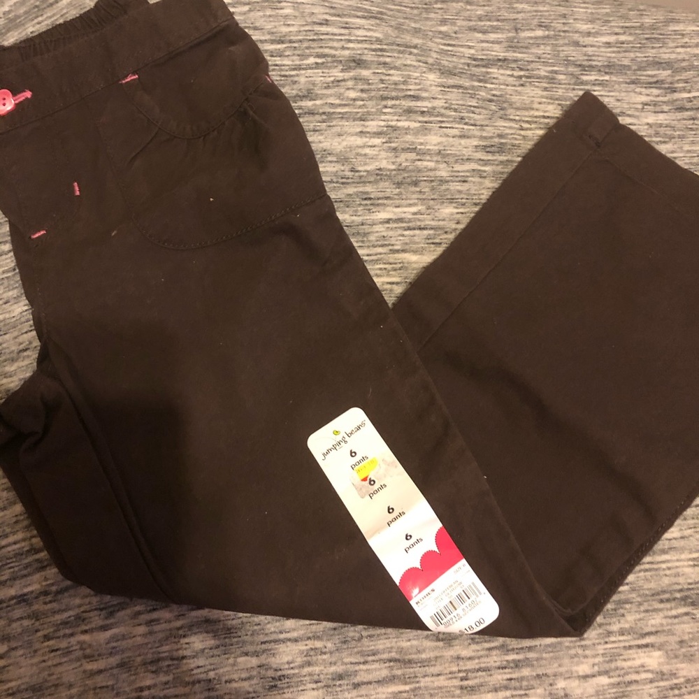 Girls size six brown pants